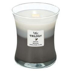 Woodwick Dišeča sveča Trilogy Warm Woods 275 g