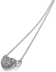 Hot Diamonds Srebrna ogrlica s pravim diamantom Flora DP730