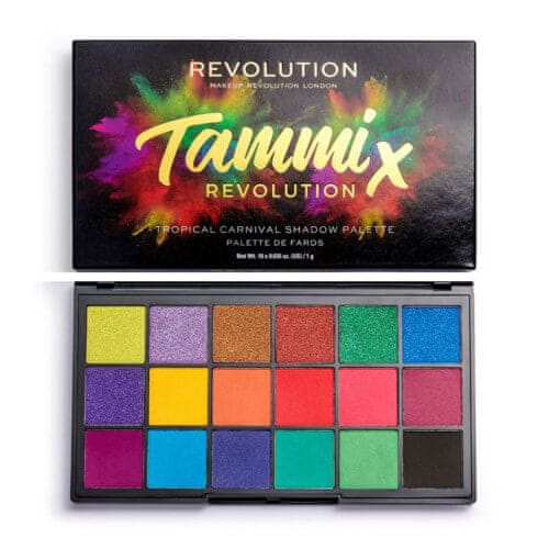 Makeup Revolution Paleta senčil za oči x Tammi tropski karneval 18 g