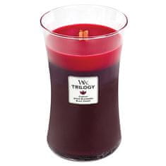 Woodwick Dišeča vaza za sveče Trilogija Sončno zrele Berries 609,5 g