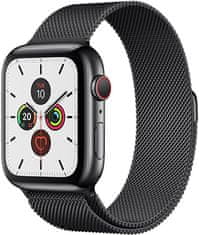 4wrist Jekleni milanski pašček za Apple Watch - Črna