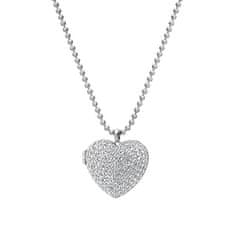 Hot Diamonds Srebrna ogrlica s srčkom Diamond Memories Heart Locket DP770