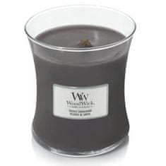 Woodwick Dišeča vaza za sveče Suede & Sandalovina 275 g
