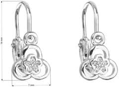 Evolution Group Srebrni otroški uhani s cirkonom Violeta 11171.3