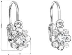 Evolution Group Srebrni otroški uhani s prozornimi cirkoni 11174.1