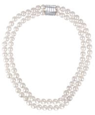 JwL Luxury Pearls Dvojna ogrlica iz pravih belih biserov JL0656