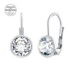 Silvego Elegantni srebrni uhani s prozornim Swarovski cirkonom SILVEGOB70607S