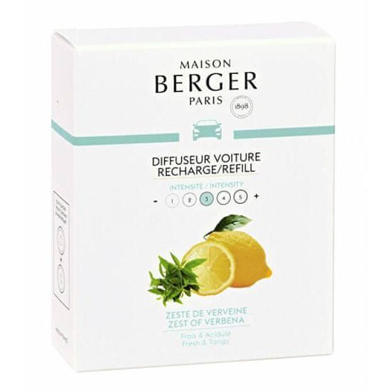 Maison Berger Paris (Car Diffuser Recharge/Refill) Zest of Verbena 2 kos