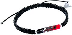 Lampglas Partnerska zapestnica Shamballa Red Black z unikatnim Lampglas Lampglas BSHX10