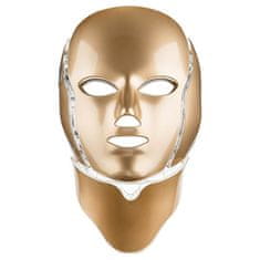 Zdravilna LED maska za obraz in vrat zlata (LED Mask + Neck 7 Color s Gold )