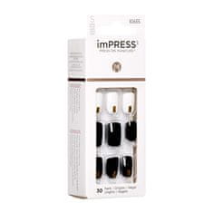 KISS Samolepilni nohti imPRESS Nails Midnight Drive 30 kosov