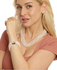 JwL Luxury Pearls Trivrstna zapestnica iz pravih belih biserov JL0668