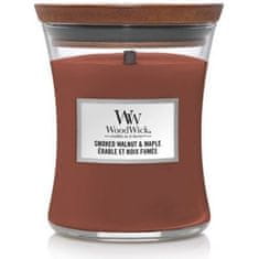 Woodwick Dišeča vaza za sveče, srednji dimljeni oreh in javor 275 g