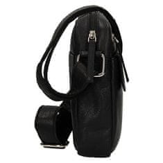 Lagen Moška usnjena crossbody torba BLC/20/1611 20/1611 BLK