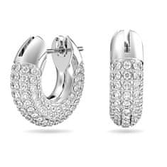 Swarovski Elegantni srebrni okrogli uhani Dextera 5618306