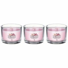 Yankee Candle Set votivnih sveč v kozarcu Pink Cherry Vanilla 3 x 37 g