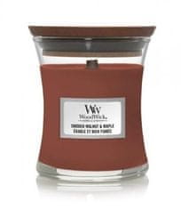 Woodwick Vaza z dišečimi svečami mala dimljeni oreh in javor 85 g