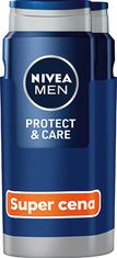 Nivea Men Protect & Care moški gel za prhanje 2 x 500 ml