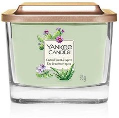 Yankee Candle Aromatična majhna kvadratna svečka Cactus Flower and Agave 96 g