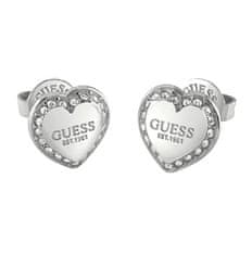 Guess Svetleči srčki uhani Fine Heart JUBE01427JWRHT / U