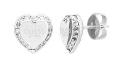 Guess Svetleči srčki uhani Fine Heart JUBE01427JWRHT / U