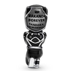 Pandora Eleganten srebrn obesek Black Panther Marvel 790783C01