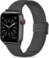 4wrist Milanski pašček za Apple Watch 42/44/45/49 mm - črn