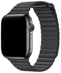 4wrist Pašček iz umetnega usnja za Apple Watch - črn 42/44/45/49 mm