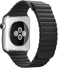 4wrist Pašček iz umetnega usnja za Apple Watch - črn 42/44/45/49 mm