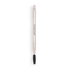 Makeup Revolution Dvostranska krtača za obrvi R1 (Define & Fill Brow Brush)