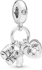 Pandora Srebrn obesek My baby 798106CZ