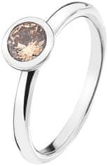 Hot Diamonds Srebrni prstan Emozioni Scintilla Champagne Loyalty ER016 (Obseg 54 mm)