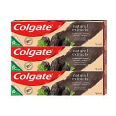 Colgate Beljenje zobna pasta oglja Natura l s Charcoal Trio 3 x 75 mL