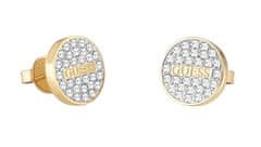 Guess Glitter Studs Party pozlačeni uhani JUBE02155JWYGT/U