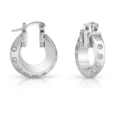 Guess Jekleni obročasti uhani s kristali Hoops Don`t Lie JUBE01487JWRHT/U