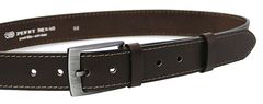 Penny Belts Moški usnjen pas 35-1-40 temno rjav (Dolžina pasu 100 cm)