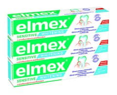 Elmex Belilna zobna pasta za občutljive zobe Sensitiv e Whitening 3 x 75 ml