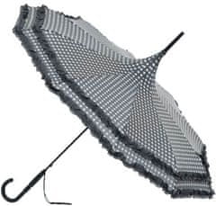 Blooming Brollies Ženski dežnik za streljanje s palico Polka Pagoda z Charcoal BCSFP CH1