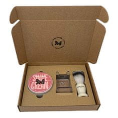 Men Rock London Darilni set za britje Črno granatno jabolko (Shaving Gift Set)