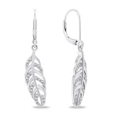 Brilio Silver Srebrni viseči uhani Feather EA653W