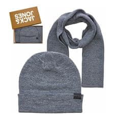 Jack&Jones Moški komplet - kapa in šal JACJOLLY 12163827 Grey Melange