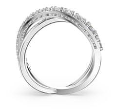 Swarovski Bleščeč dvojni obroč TWIST 5572716 (Obseg 60 mm)