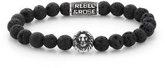 Rebel & Rose Zapestnica iz kroglic Black Moon RR-8L021-S (Dimenzije 19 cm - L)