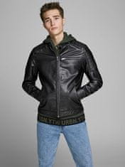 Jack&Jones Moška jakna JJEROCKY 12147218 Black PU (Velikost L)