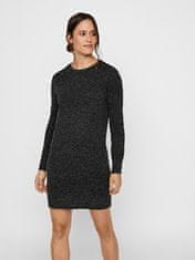 Vero Moda Ženska obleka VMDOFFY 10215523 Black MELANGE (Velikost XS)