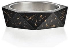 Gravelli Eleganten betonski obroč Cubist Fragments Edition baker / antracit GJRUFCA005 (Obseg 63 mm)