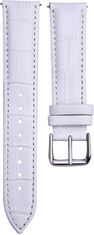 4wrist Leather strap with crocodile pattern - White (Širina 16 mm)