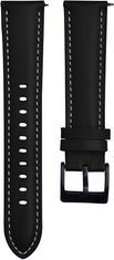 4wrist Leather strap with stitching - Black (Širina 20 mm)