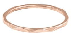 Troli Minimalističen pozlačen prstan z nežnim dizajnom Rose Gold (Obseg 52 mm)