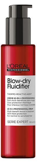 Loreal Professionnel Expert Blow-Dry Fluidifier, ki pušča toplotno zaščitno (Shape Memory Cream - Leave in)